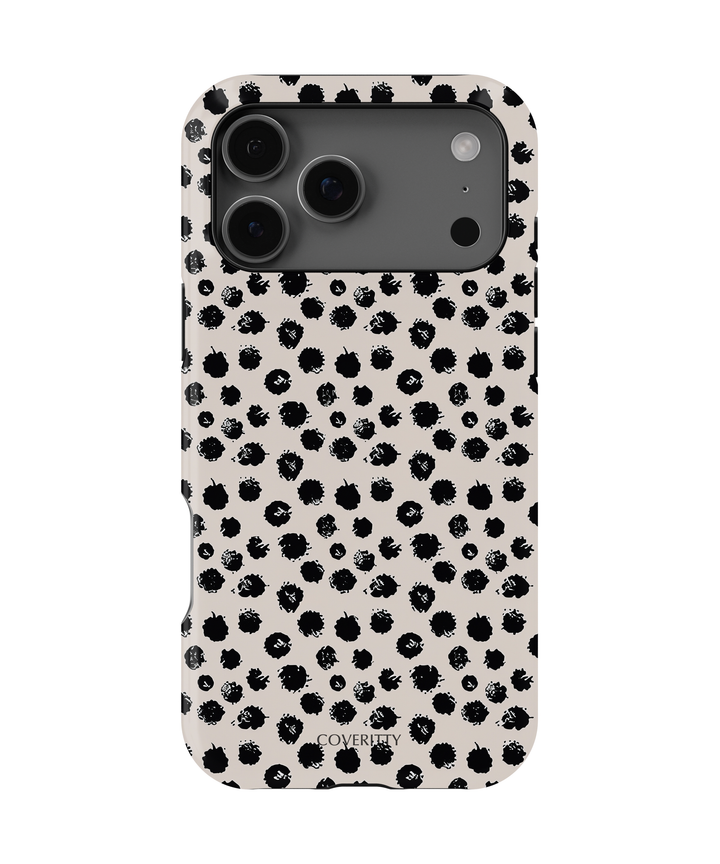 Minimalist designer phone case with artistic splash design