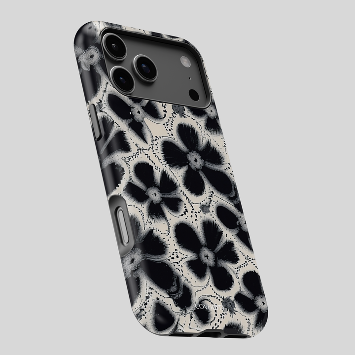 Midnight Petal case with artistic floral design and shockproof protection