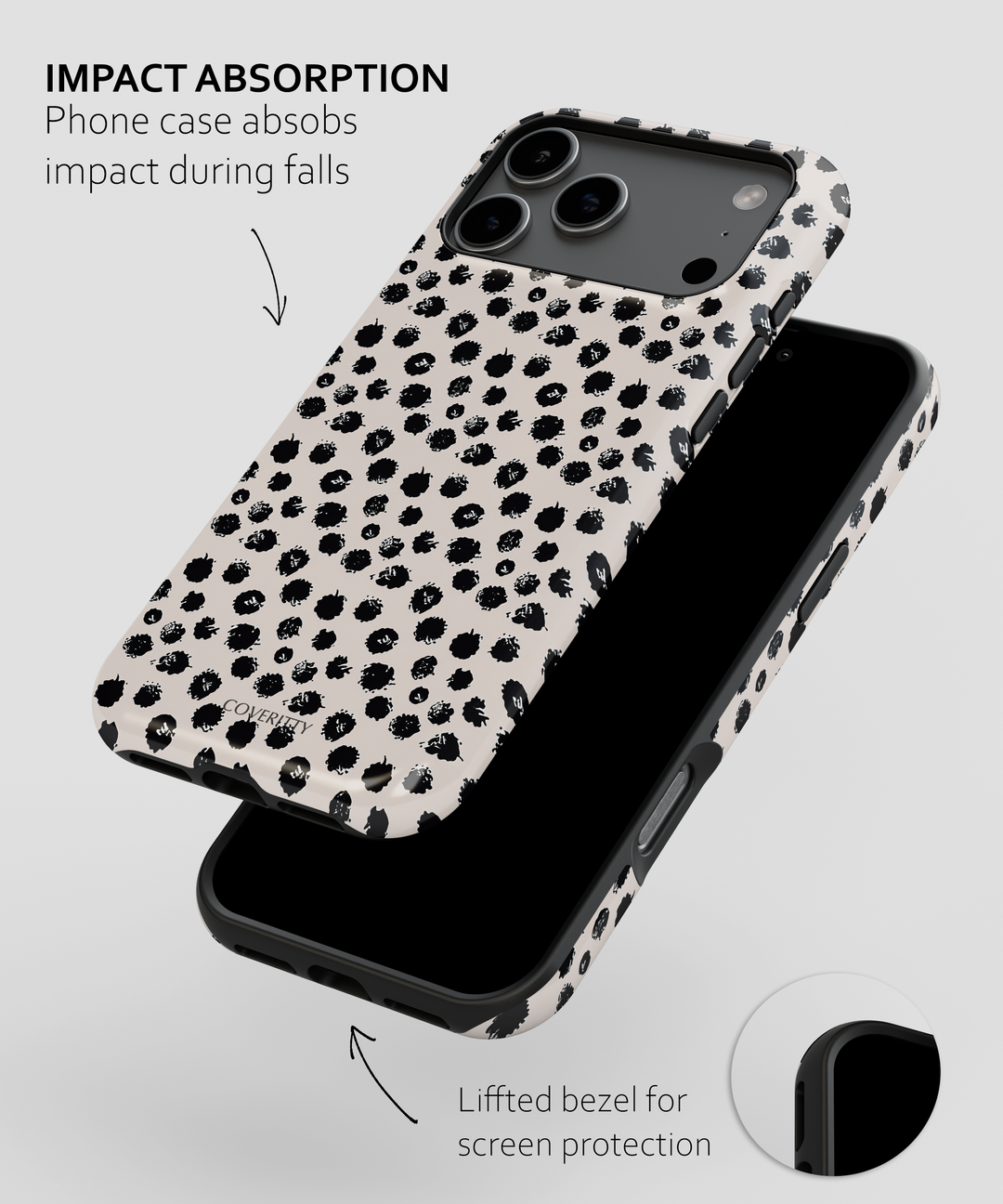 Phone case with leopard print design on a white background