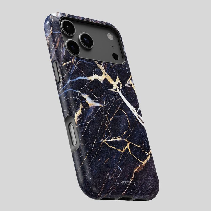 Slim and stylish Midnight Marble iPhone cover – premium marble design.